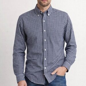 Tailorbyrd Black and Blue Casual Button Down Shirt
